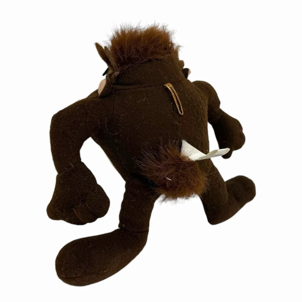 Vintage 1995 Looney Tunes Tasmanian Devil Taz Plush Stuffed Toy Warner‎ Bros 6in